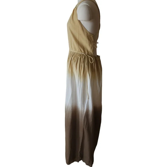 NWT The Kooples ombre khaki maxi dress with knot back - Picture 5 of 12